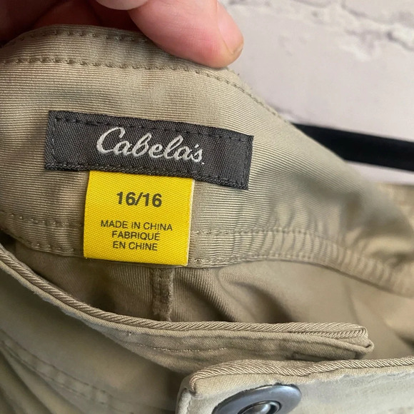 Women’s Cabela’s Khaki Tan Outdoor Anytime Canvas Cargo‎ Hiking Skort Size 16 - Picture 8 of 12